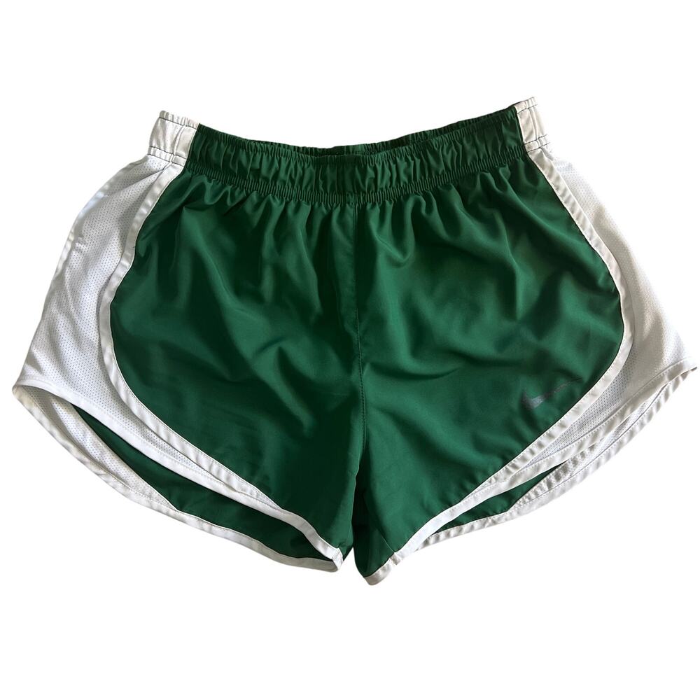 Nike Green White Tempo Running Shorts Womens Athletic